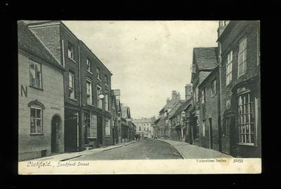 Lichfield Sandford Street postcard