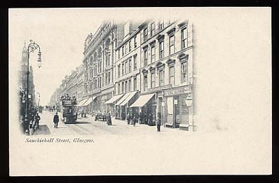 Glasgow Saughiehall Street postcard