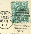 1/2d halfpenny blue-green 1900