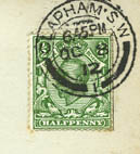 1/2d halfpenny blue-green 1900
