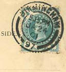 1/2d halfpenny blue-green 1900
