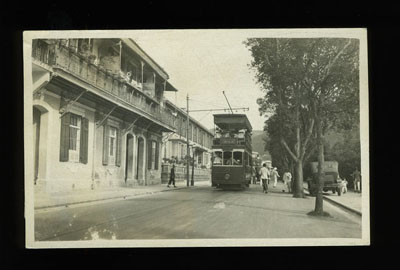 Hong Kong Shell Street Tram Real Photo postcard